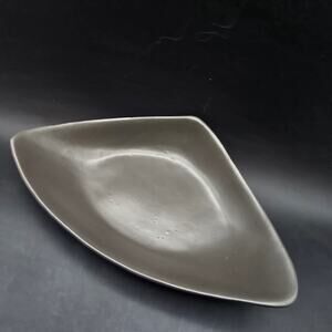 McCoy Floraline Brown Boomerang Planter Dish Succulent Vintage MCM